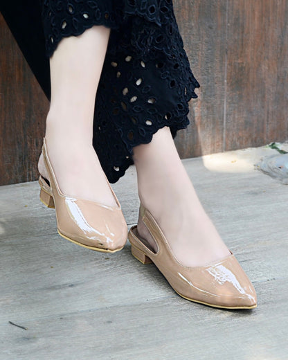 Moria Sling Back Pumps - Beige