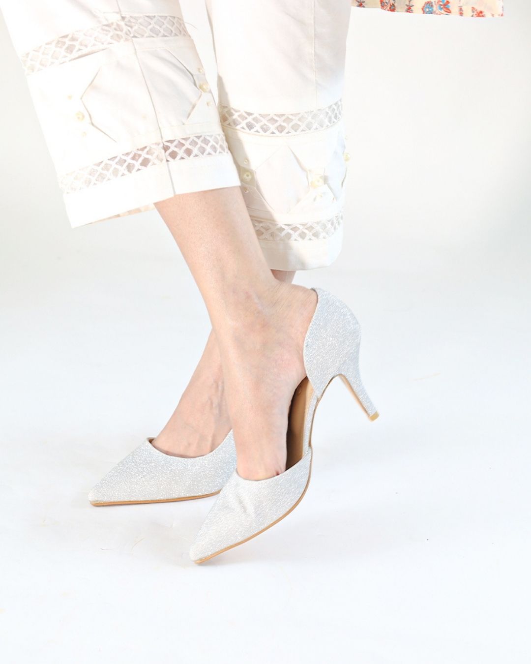 Fiona Pencil Heels - Silver