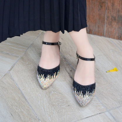 Evania Block Heel Pumps - Black