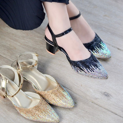 Evania Block Heel Pumps - Black