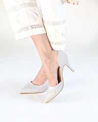 Fiona Pencil Heels - Silver