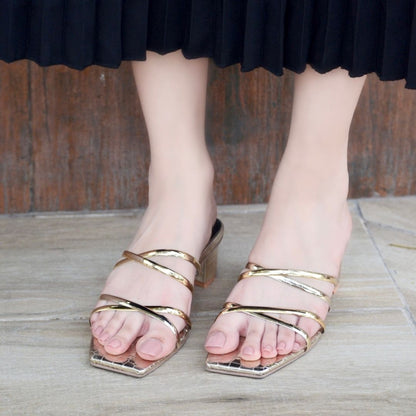 Kaathy Block Heels - Gold