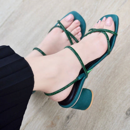 Navalia Block Heels - Green