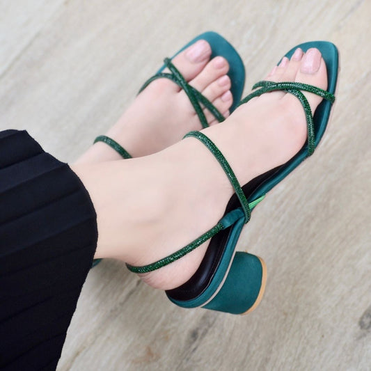 Navalia Block Heels - Green