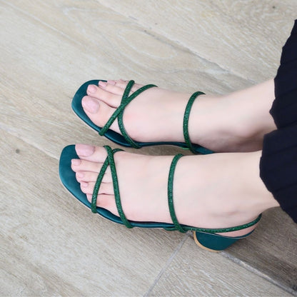 Navalia Block Heels - Green