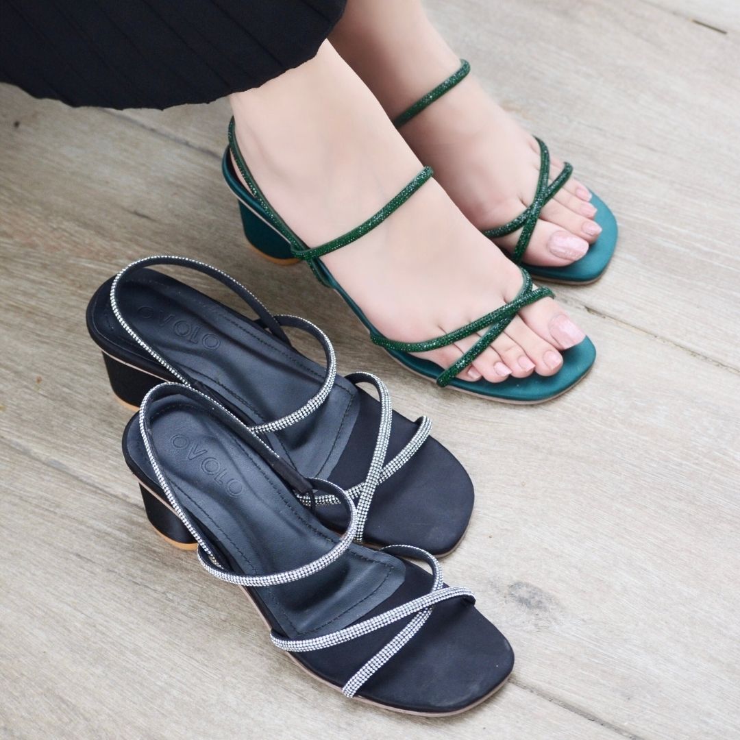 Navalia Block Heels - Green