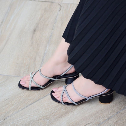 Navalia Block Heels - Black