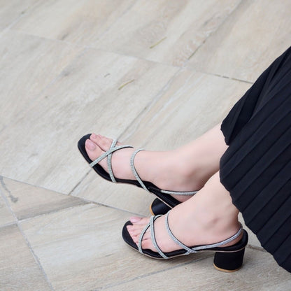 Navalia Block Heels - Black