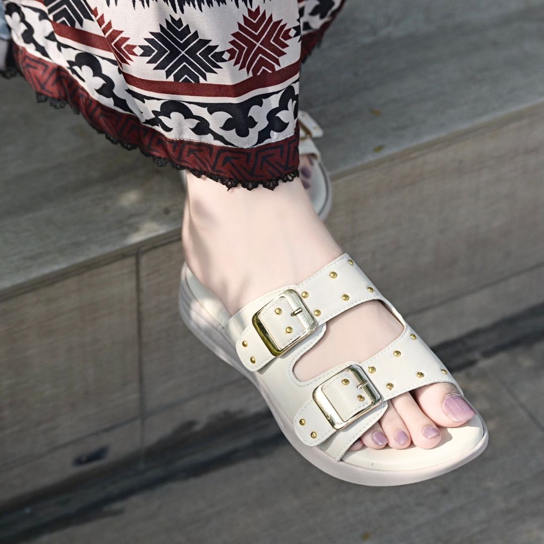 Nora Chunky Slides - Beige