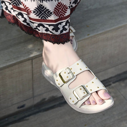 Nora Chunky Slides - Beige