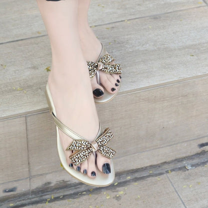 Bow Knot Slides - Gold