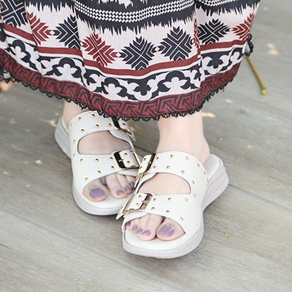 Nora Chunky Slides - Beige