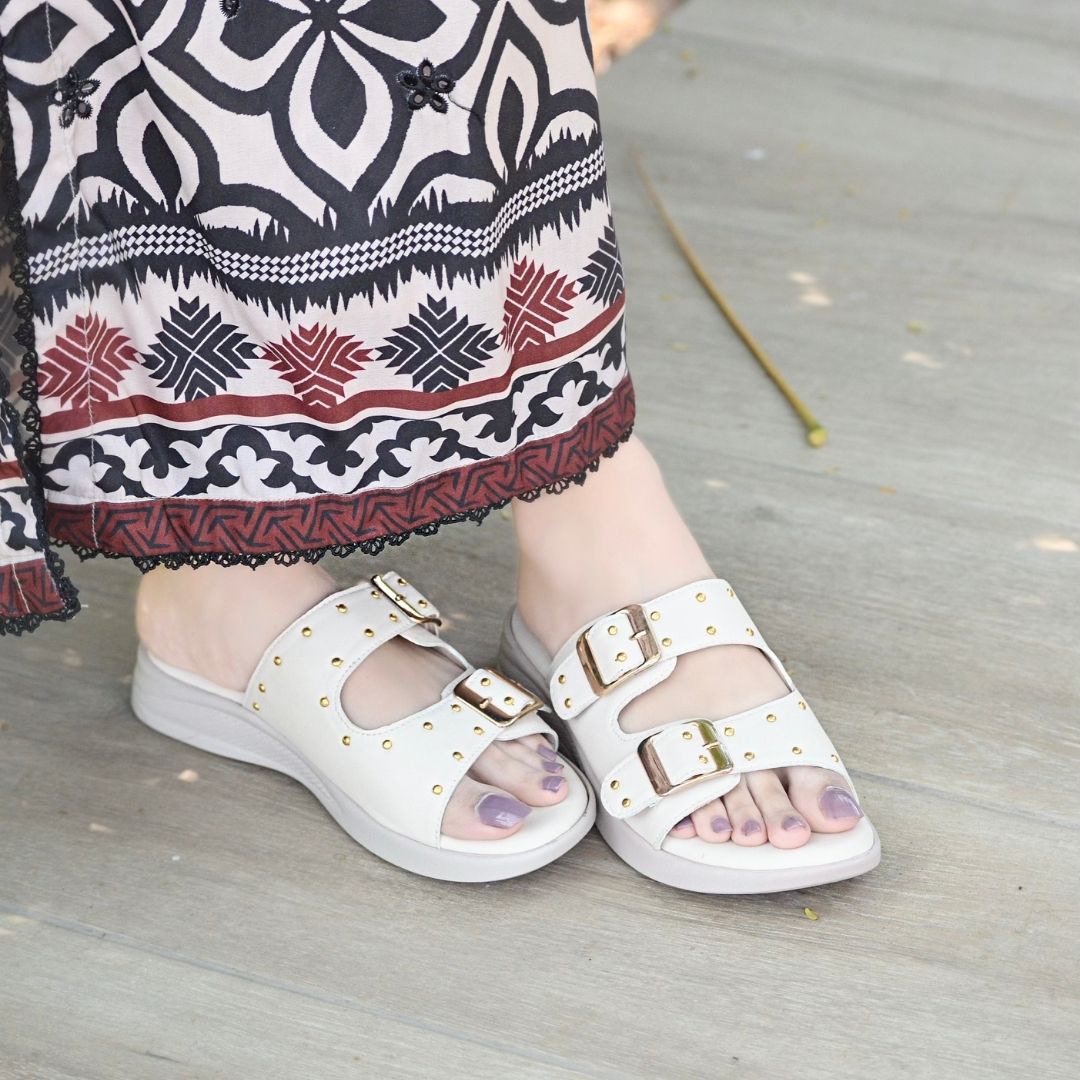 Nora Chunky Slides - Beige