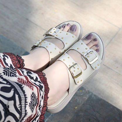 Nora Chunky Slides - Beige