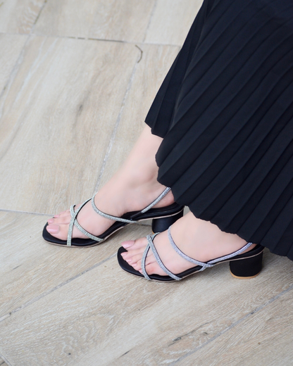 Navalia Block Heels - Black