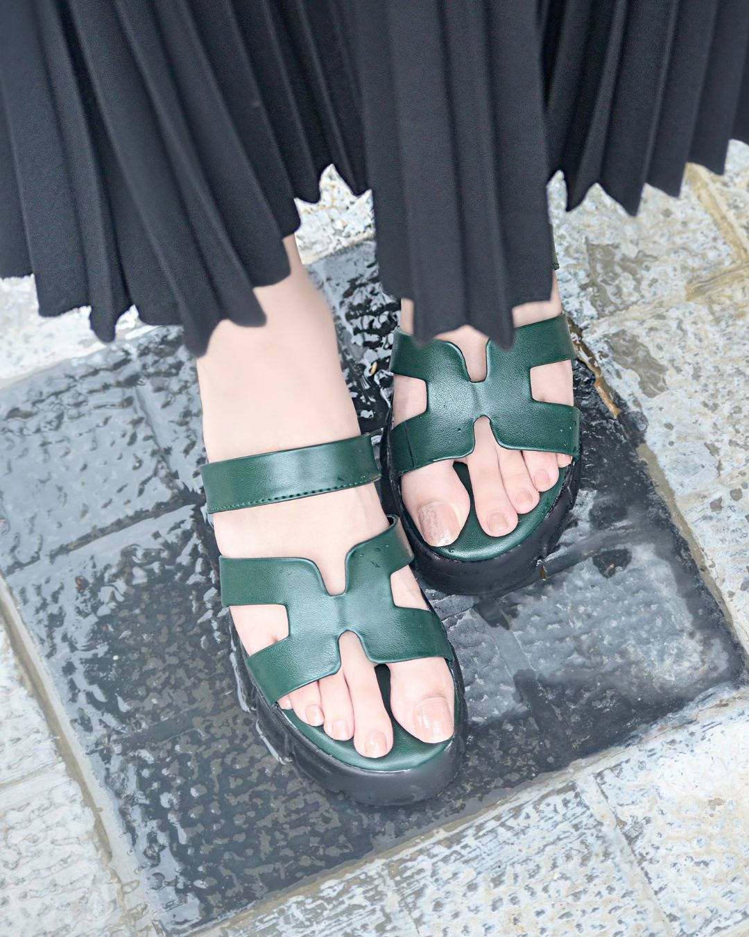 Lyra Chunky Slides - Green