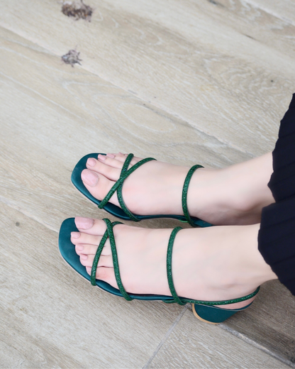 Navalia Block Heels - Green