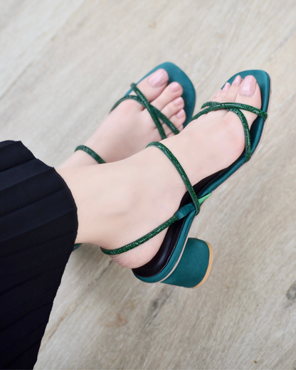 Navalia Block Heels - Green
