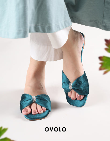 Bow Knot Slides - Green