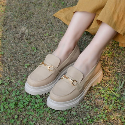 Chunky Loafers - Beige