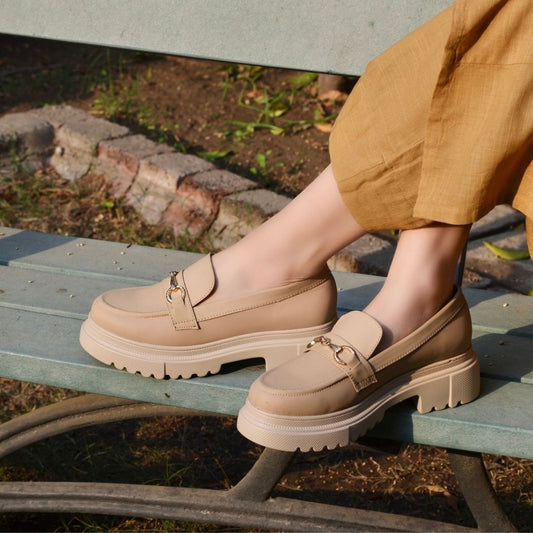Chunky Loafers - Beige