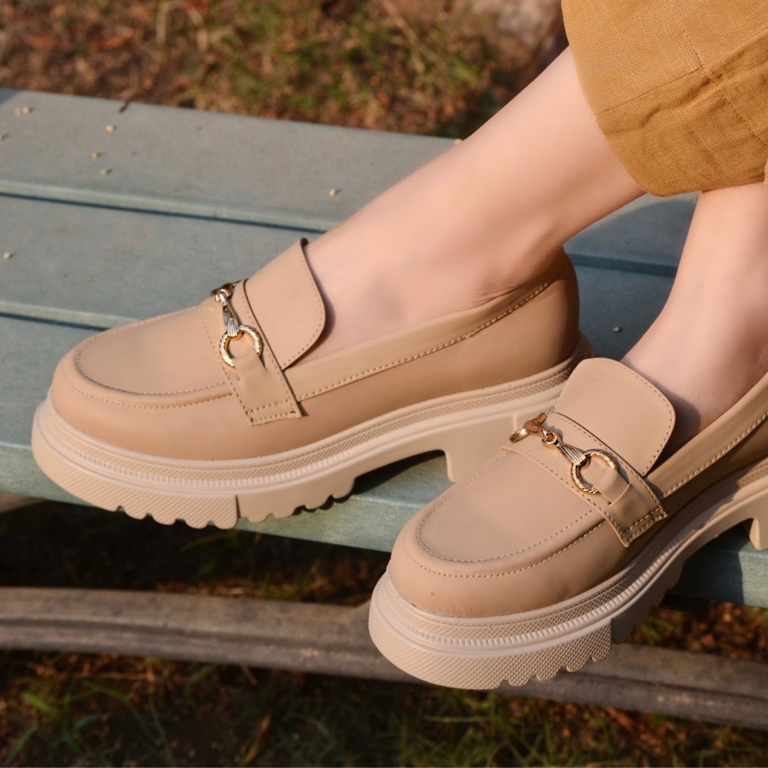 Chunky Loafers - Beige