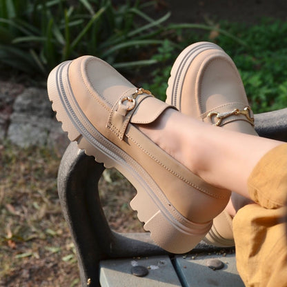 Chunky Loafers - Beige