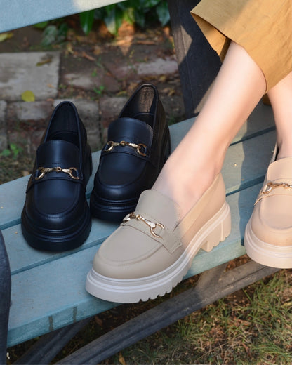 Chunky Loafers - Beige