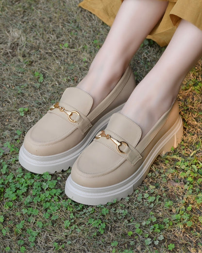 Chunky Loafers - Beige