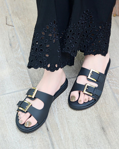 Alba Chunky Slides - Black
