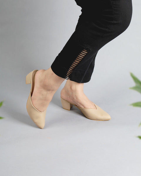 Pointy Toe Block Heel - Ovolo Shoes