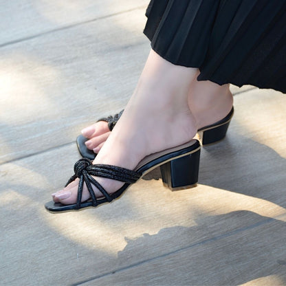 Tiasa Block Heels - Black