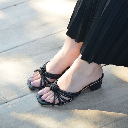 Tiasa Block Heels - Black