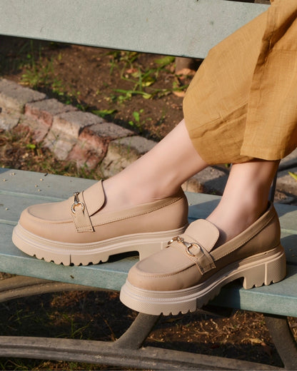 Chunky Loafers - Beige