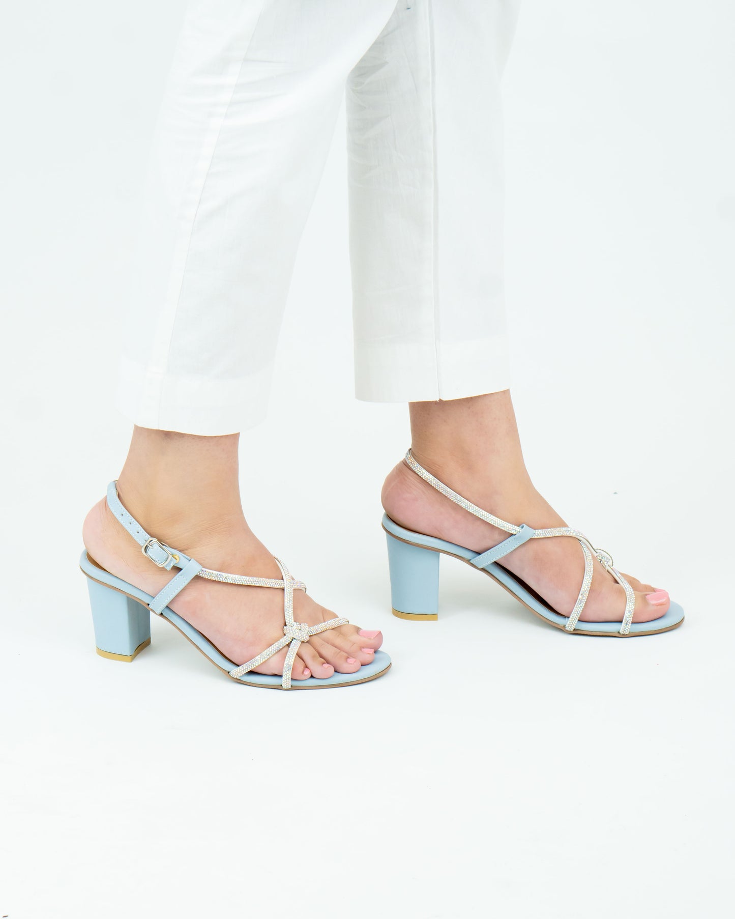 Naomi Strappy Heels - Blue