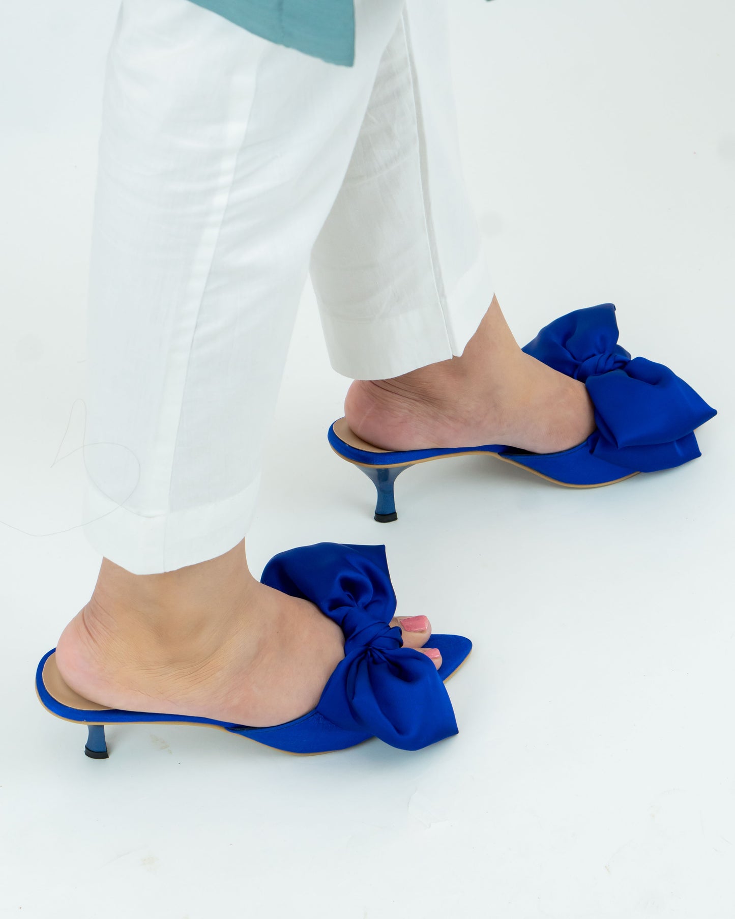 Hannah Bow Heels - Blue