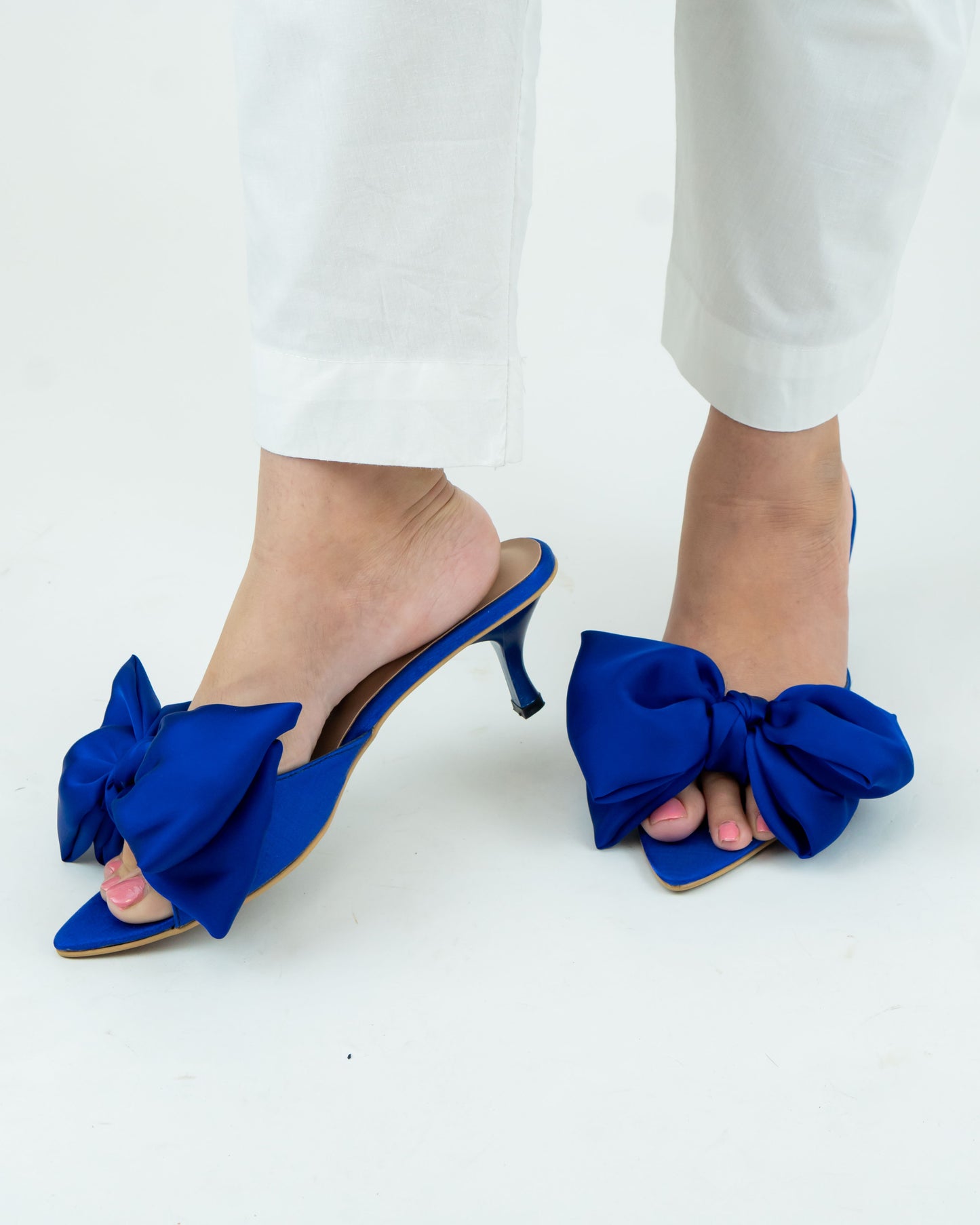 Hannah Bow Heels - Blue