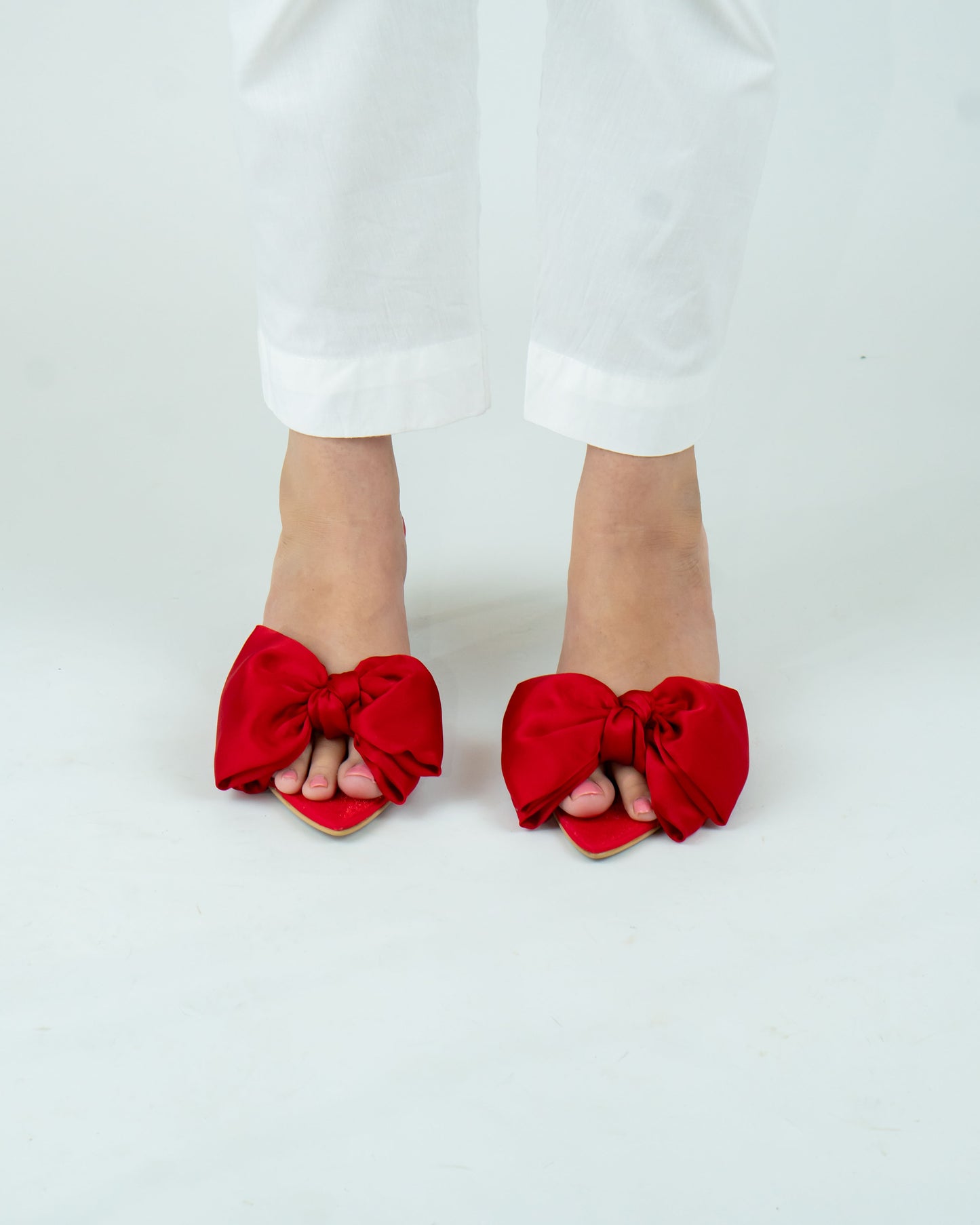 Hannah Bow Heels - Red