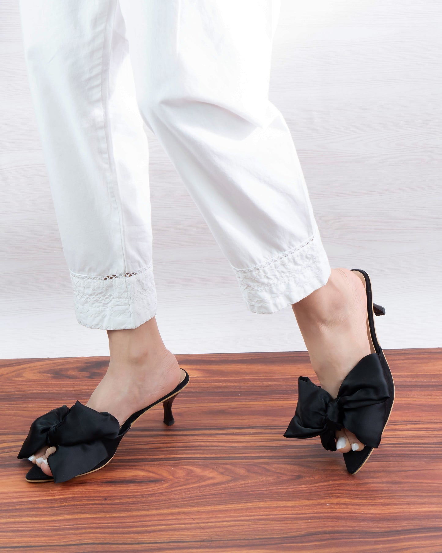 Hannah Bow Heels - Black