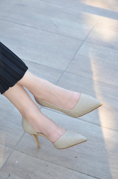 Fiona Pencil Heels - Gold