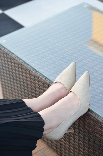 Fiona Pencil Heels - Gold