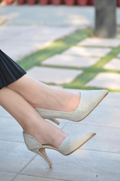 Fiona Pencil Heels - Gold