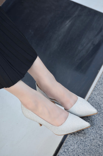 Fiona Pencil Heels - Silver