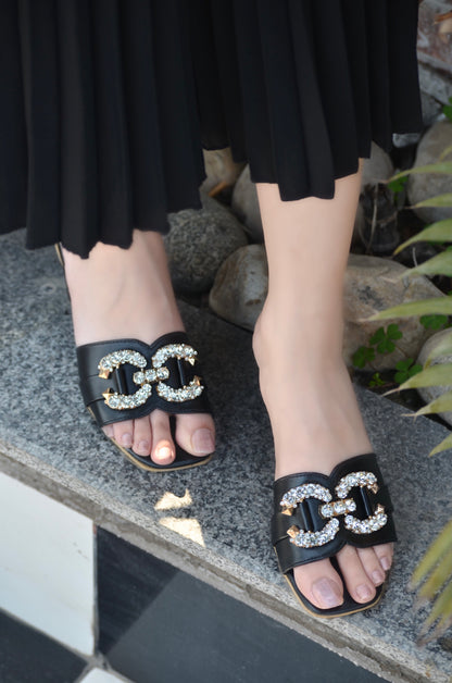 Nadia Block Heels - Black