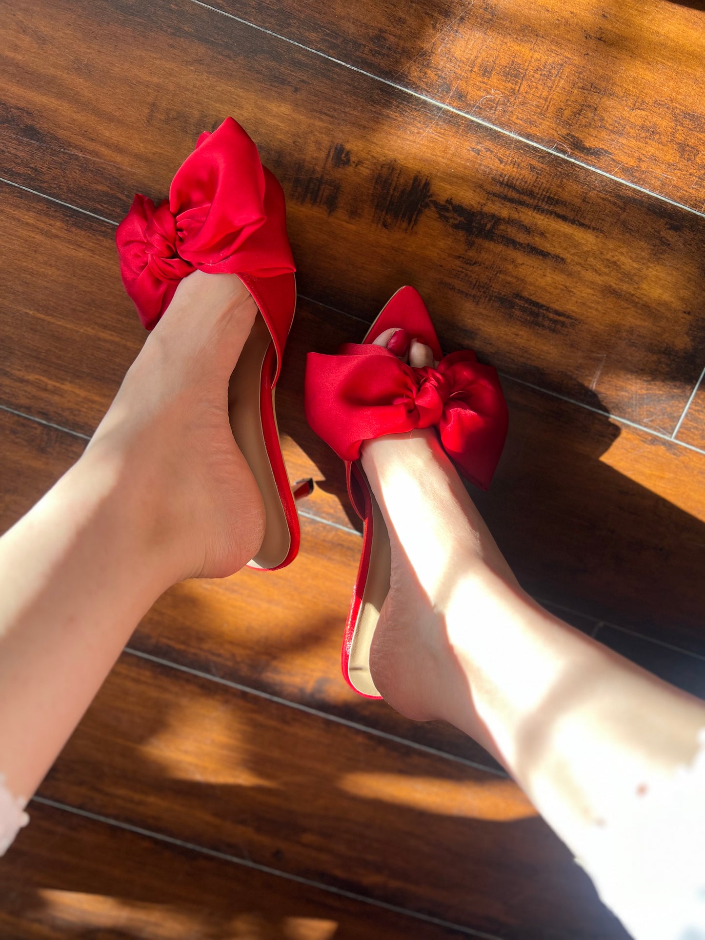 Hannah Bow Heels - Red