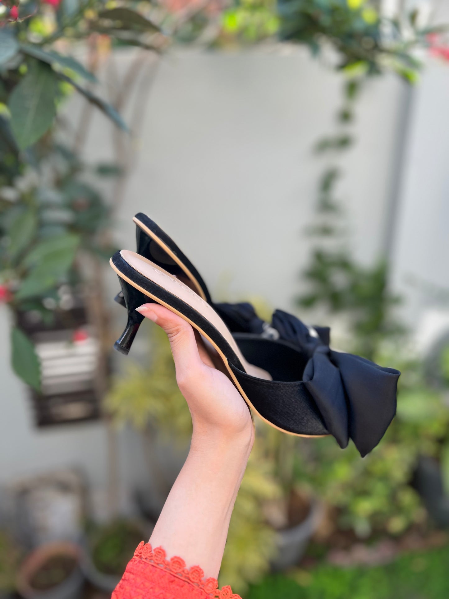 Hannah Bow Heels - Black