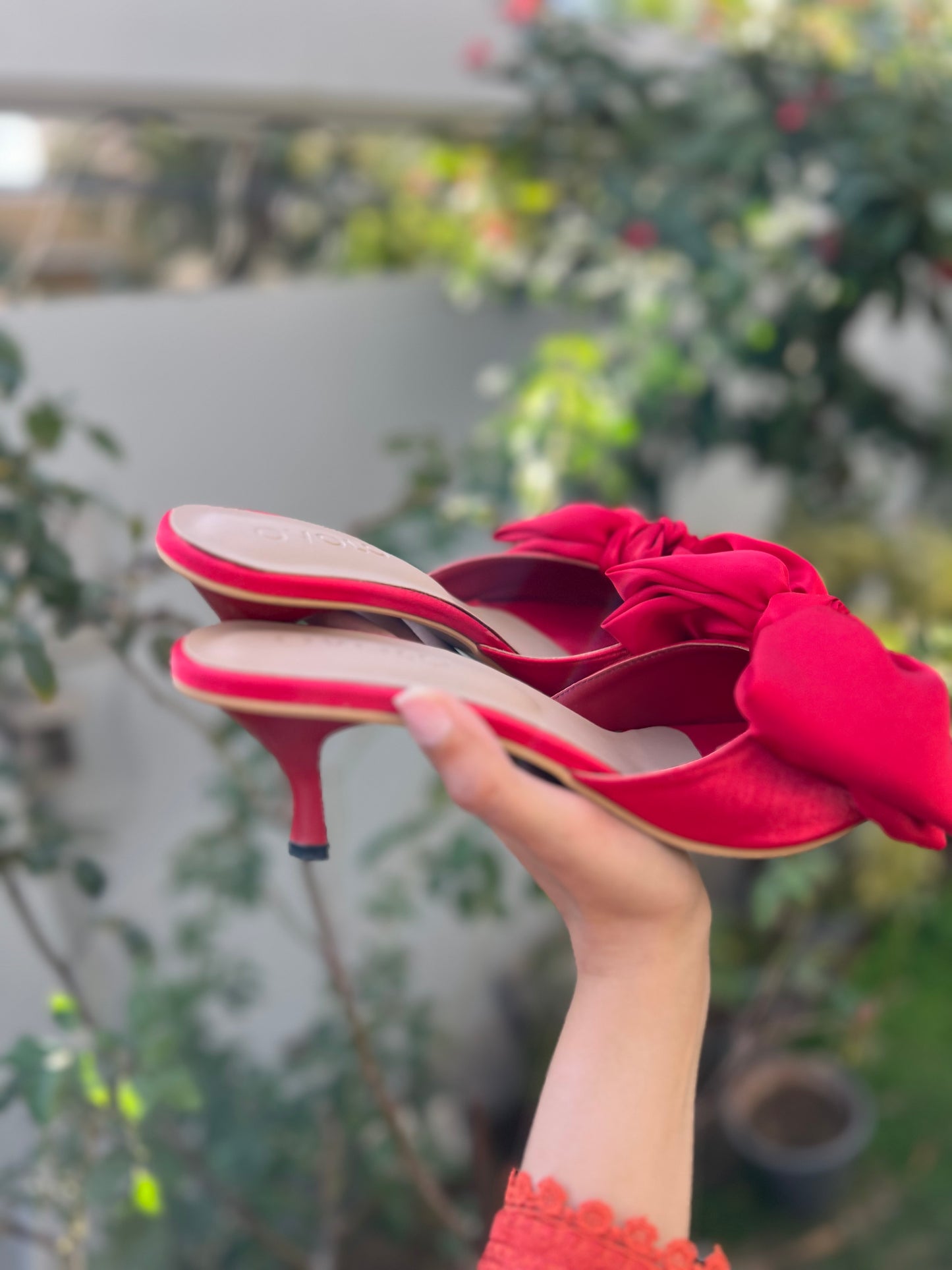 Hannah Bow Heels - Red