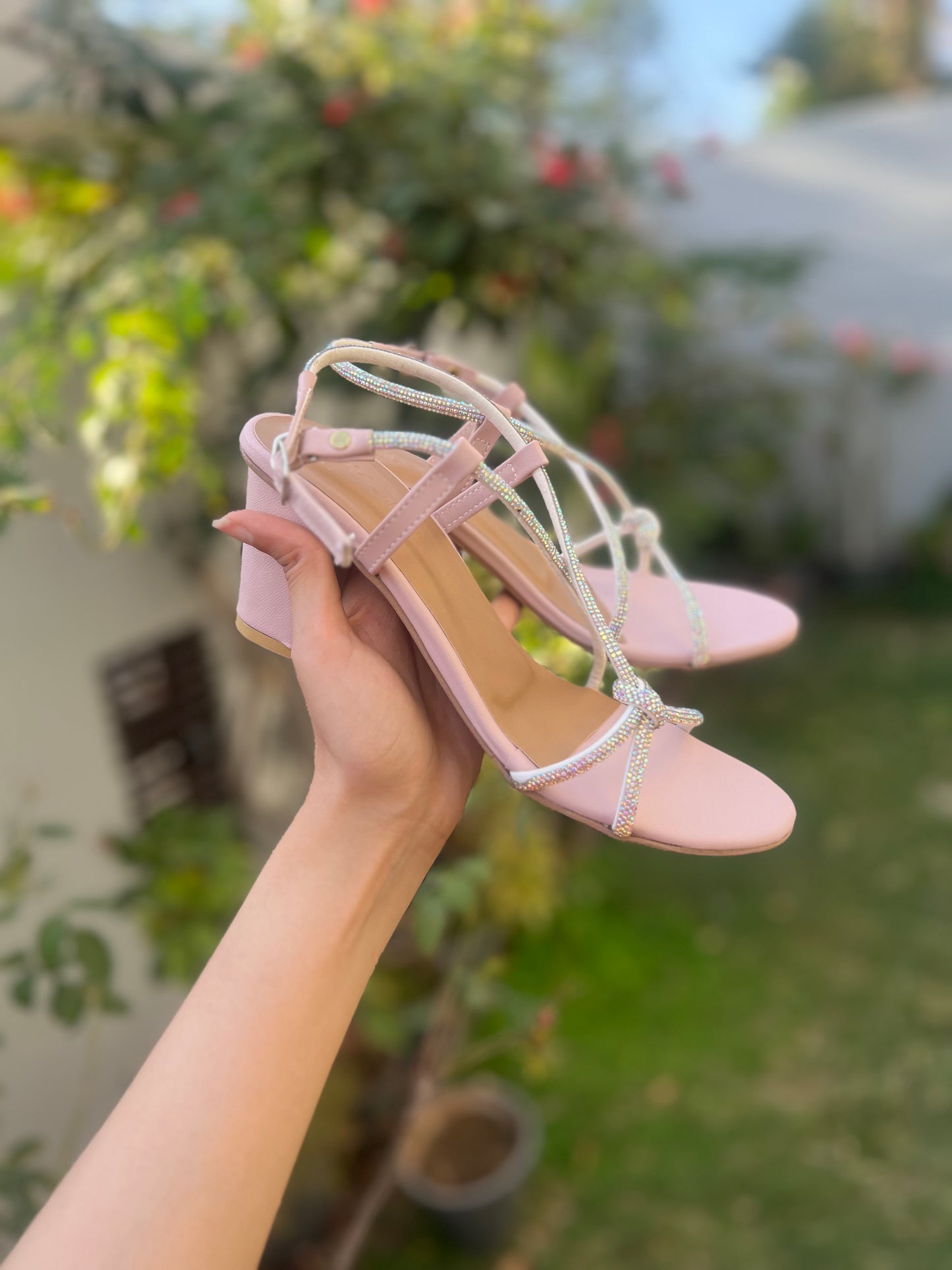 Naomi Strappy Heels - Peach