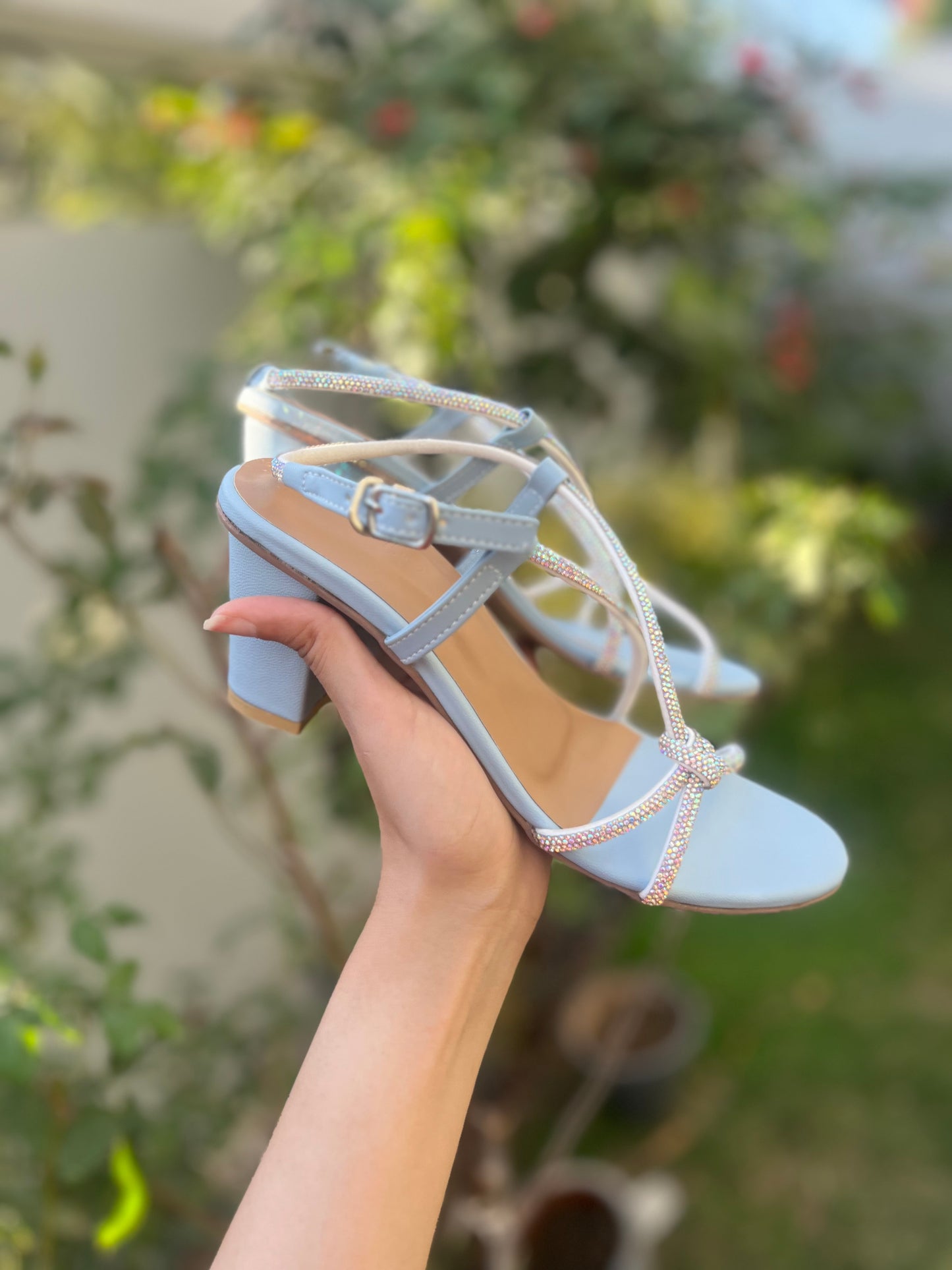 Naomi Strappy Heels - Blue