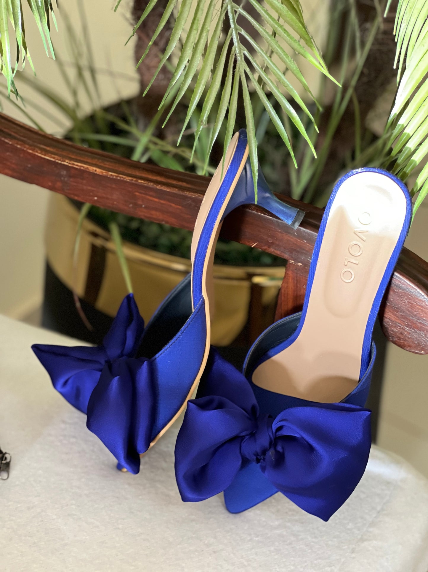 Hannah Bow Heels - Blue